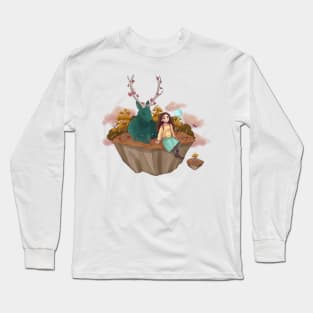 Beautiful art of cute girl Long Sleeve T-Shirt